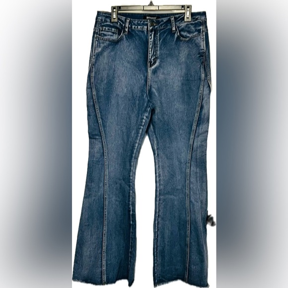 Allegra K Vintage Bell Bottoms Women's Flare High Waist Stretch, Women’s, Large - Picture 2 of 11